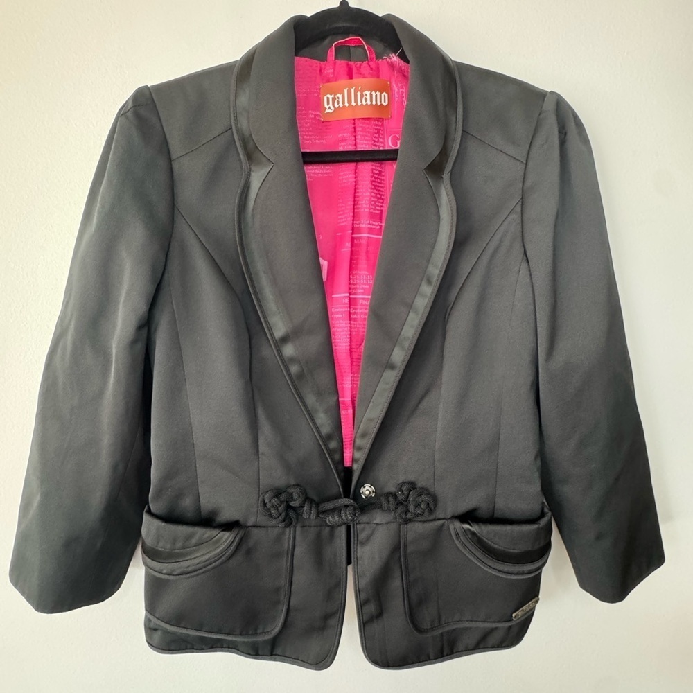 Authentic Vintage John Galliano Black Blazer – Size 42 (US 6) – Made in Italy